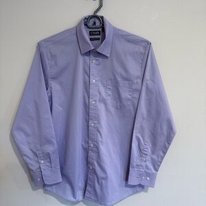 Chaps 16 Boys Solid Lavender Dress Shirt Button Up Church